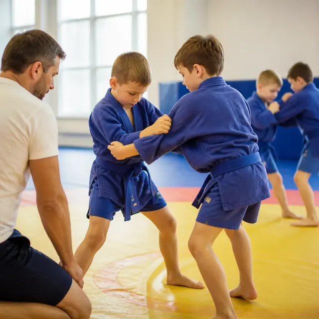 Подготовительная группа самбо для детей 7–9 лет
