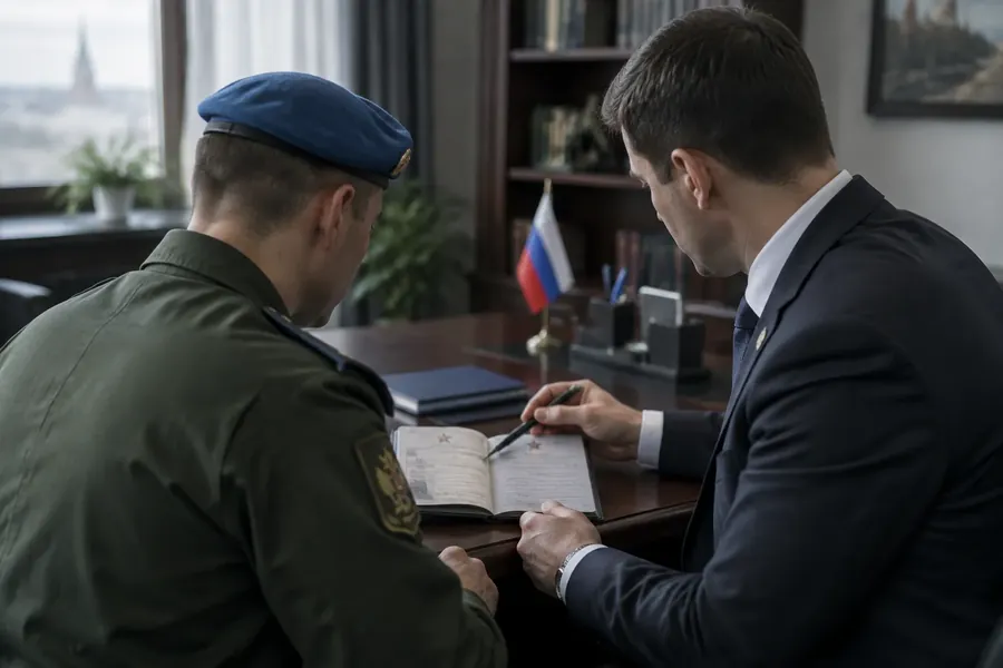 Военный юрист РФ с военнослужащим