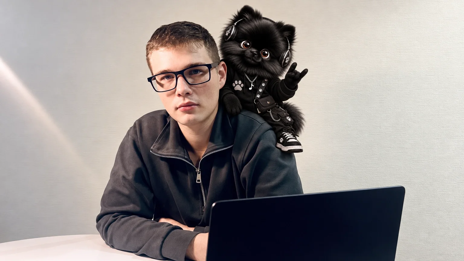 Студент с гитарой на уроке музыки