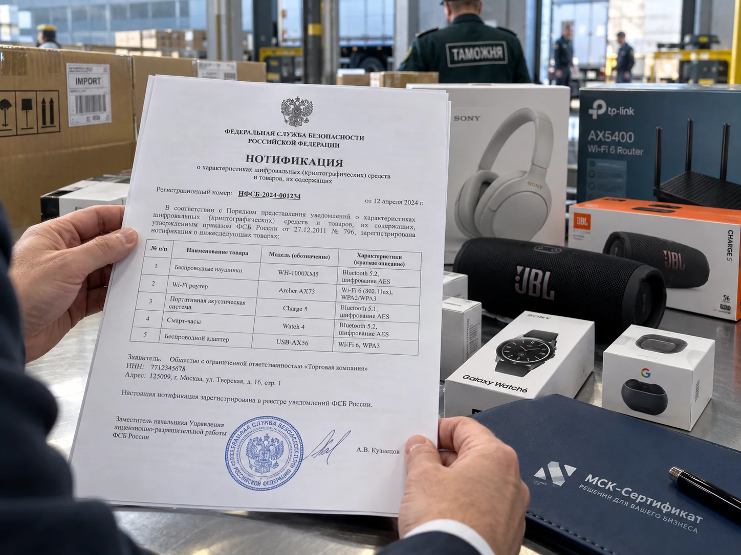 Таможенная проверка коммерческой партии электроники