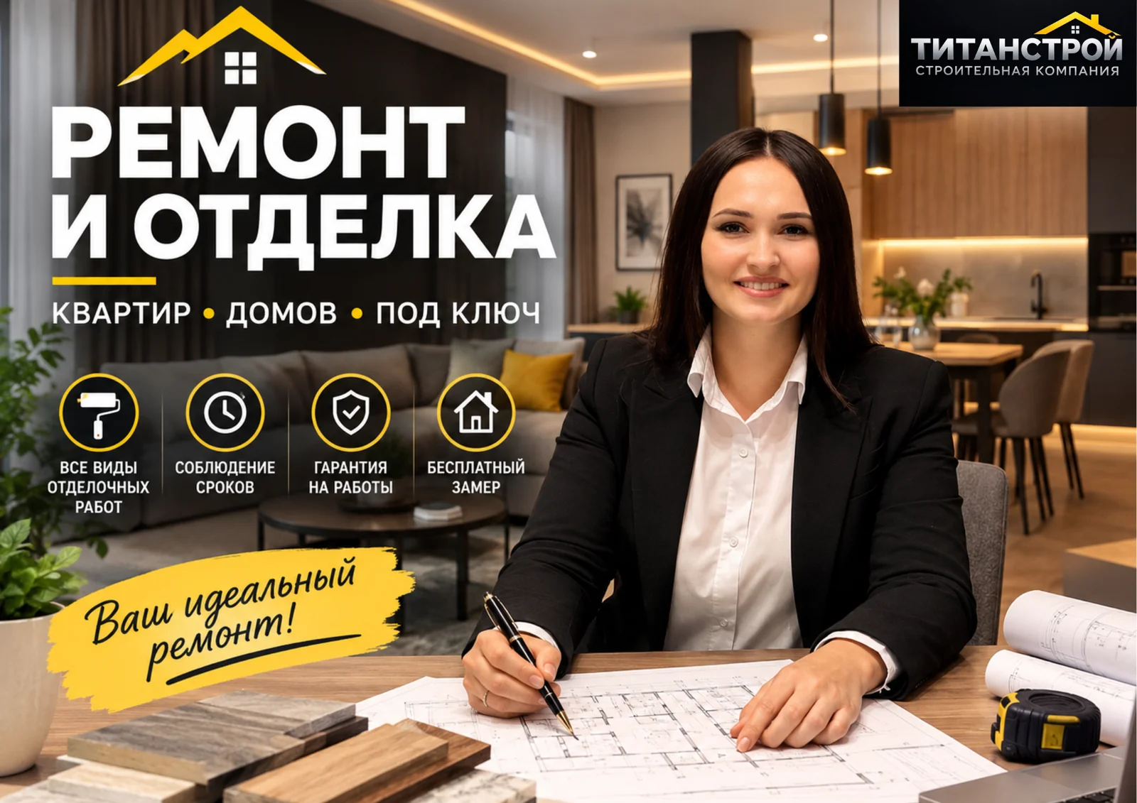 Архитектурная отделка и строительный объект компании Титанстрой