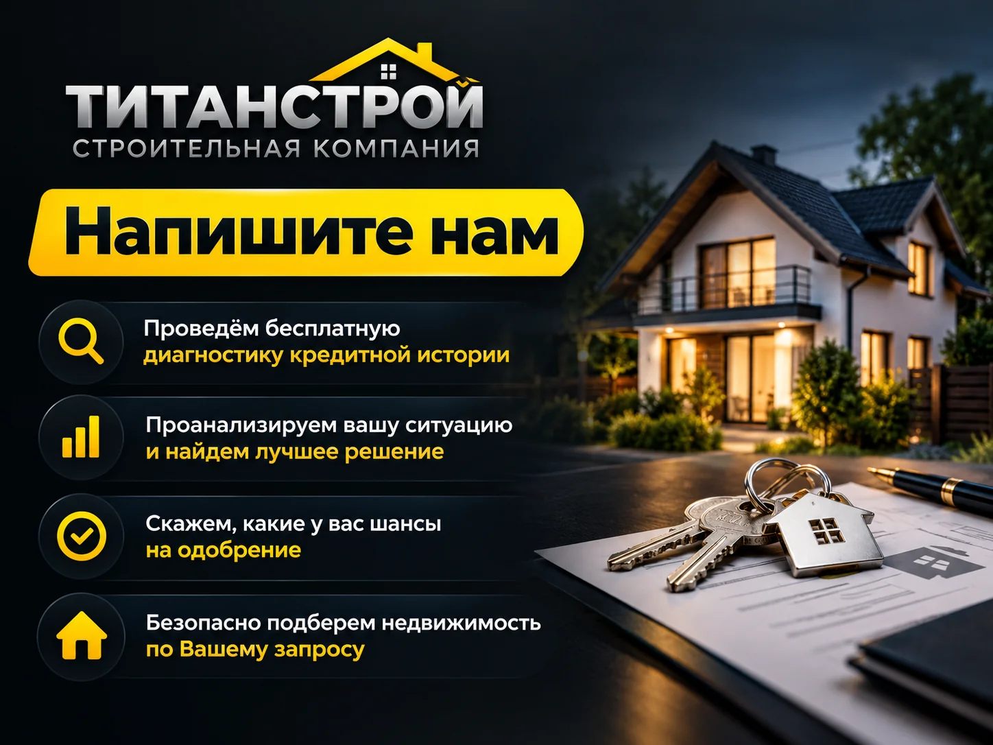 Помощь с ипотекой на строительство и покупку дома