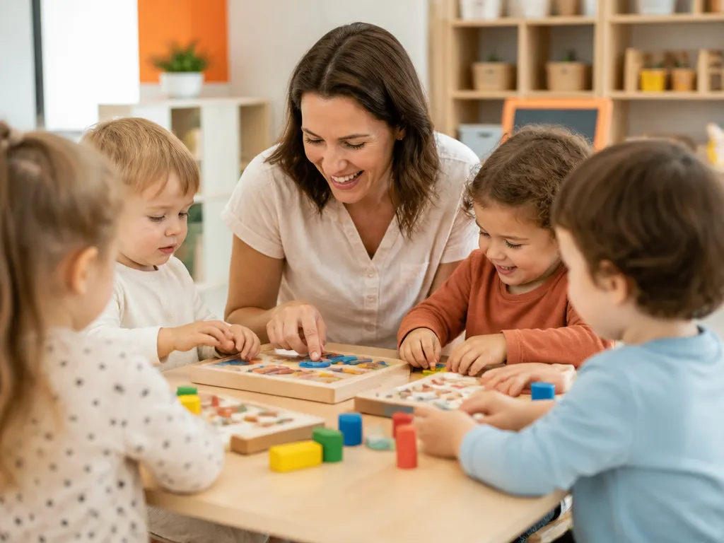 Занятия в светлом классе детского центра HappyKids