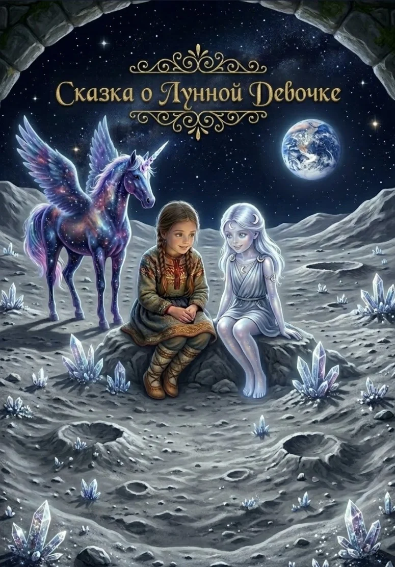 Обложка сказки о лунной девочке