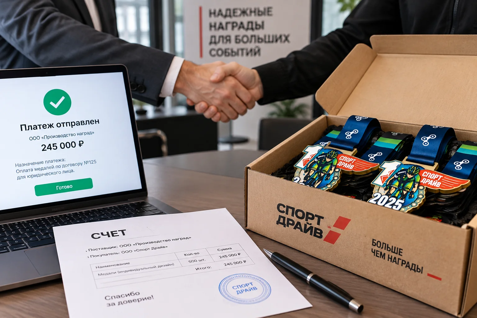 Оформление документов на наградную продукцию