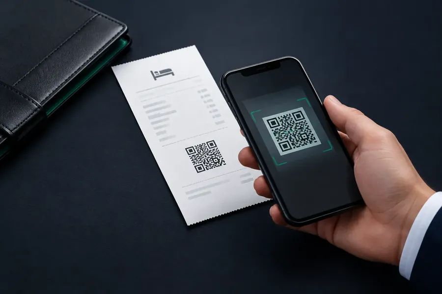 Проверка кассового чека гостиницы с QR-кодом