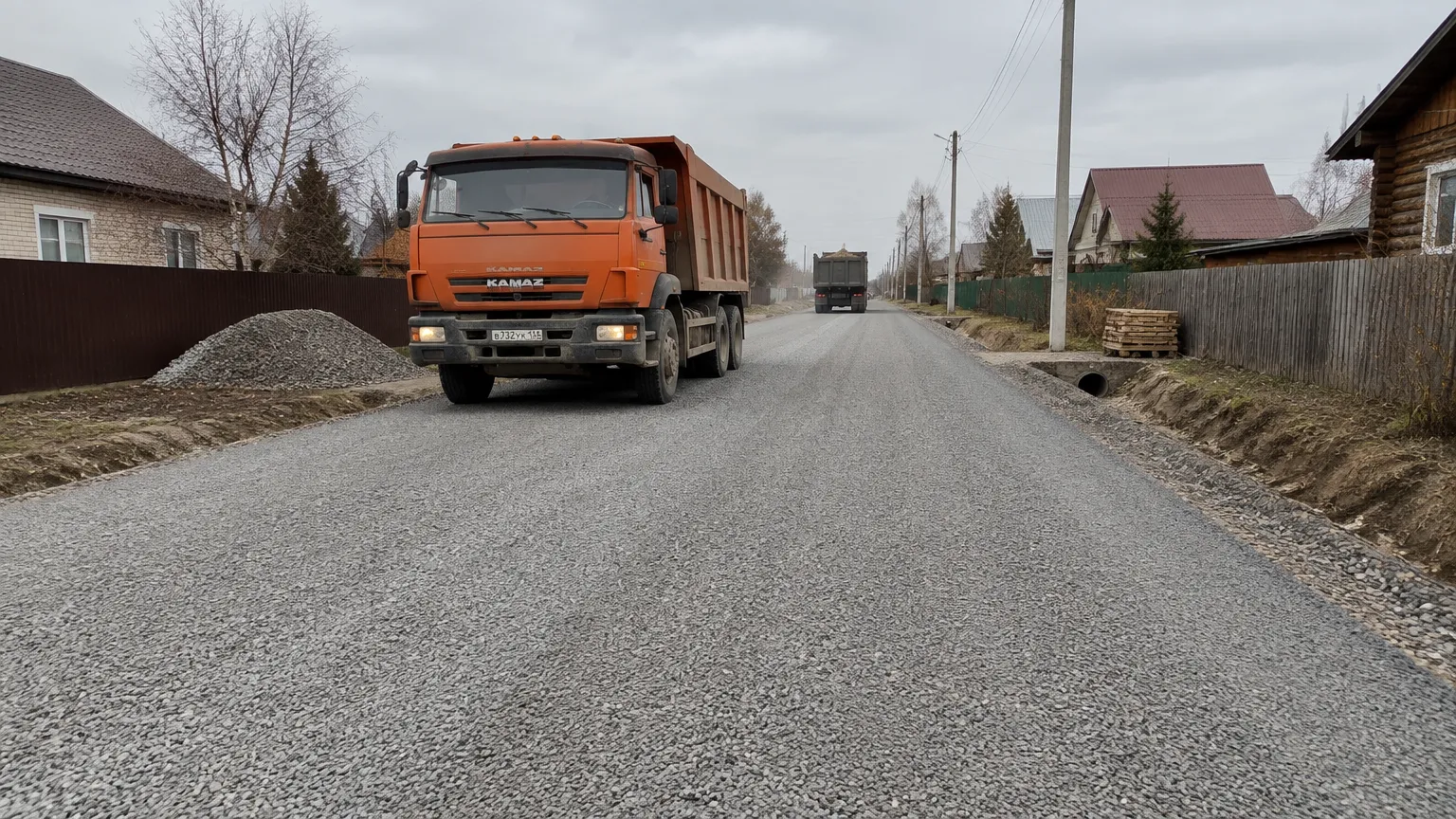 Отсыпка центральной дороги в СНТ