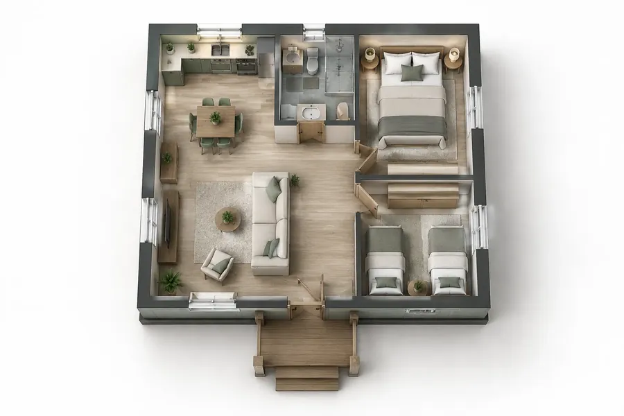 Дачный дом 6×9, 54 м² — фото 4