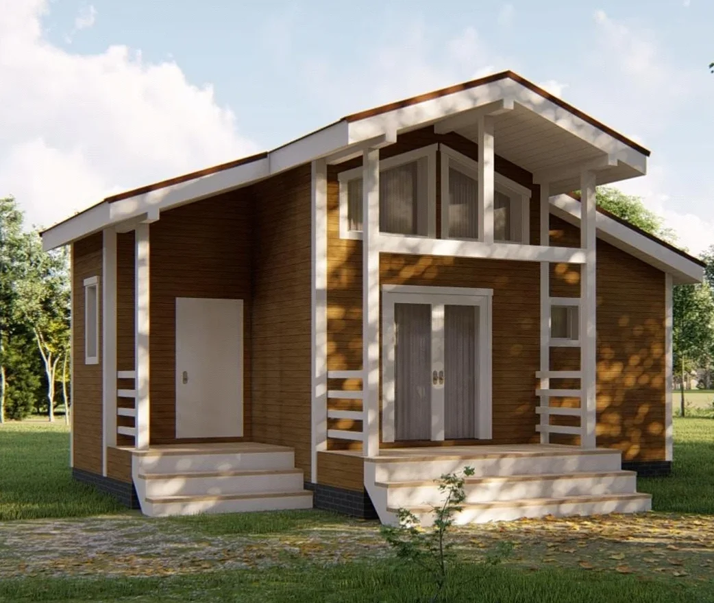 Баня с террасой 30 м² — фото 2