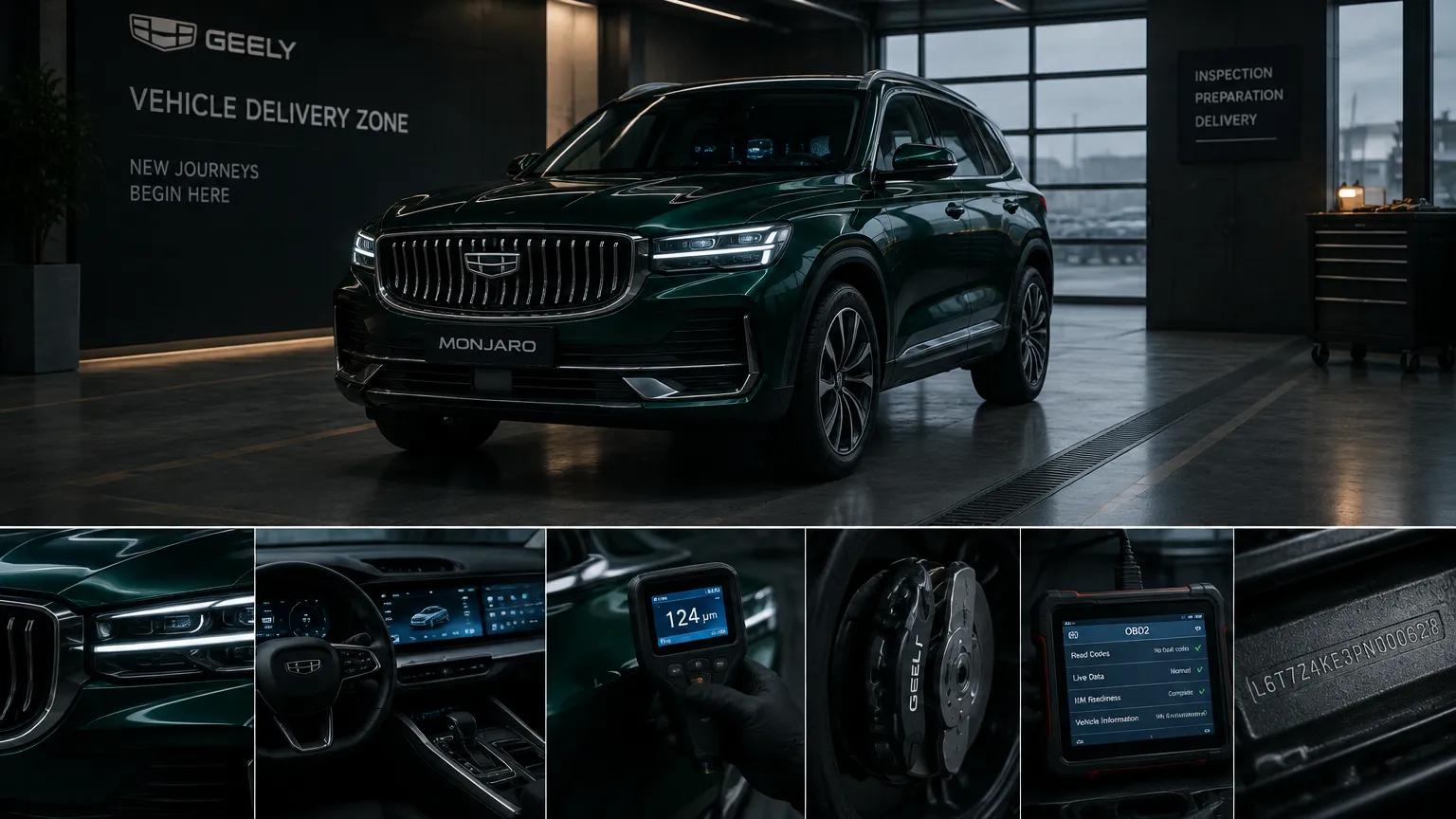 Доставленный кроссовер Geely Monjaro