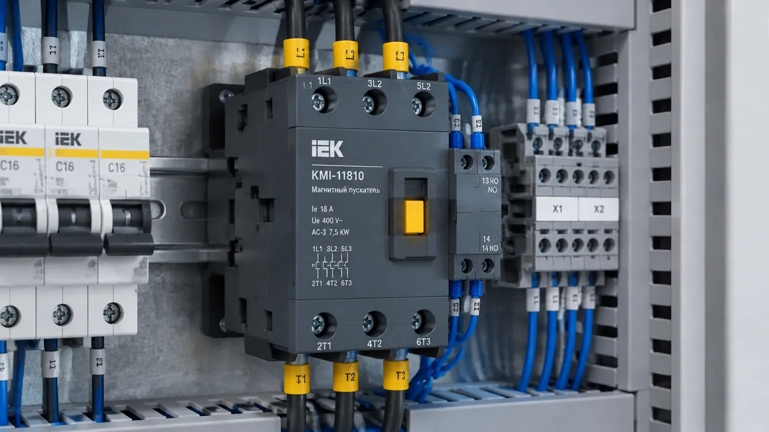 Контактор электромагнитный IEK КМИ-11810 18А 230В