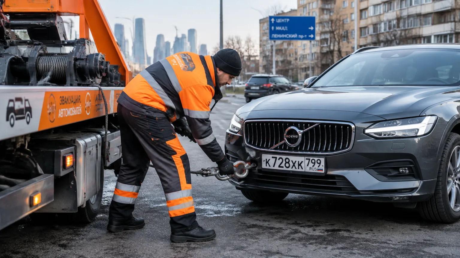 Перевозка неисправных машин с заблокированным рулем