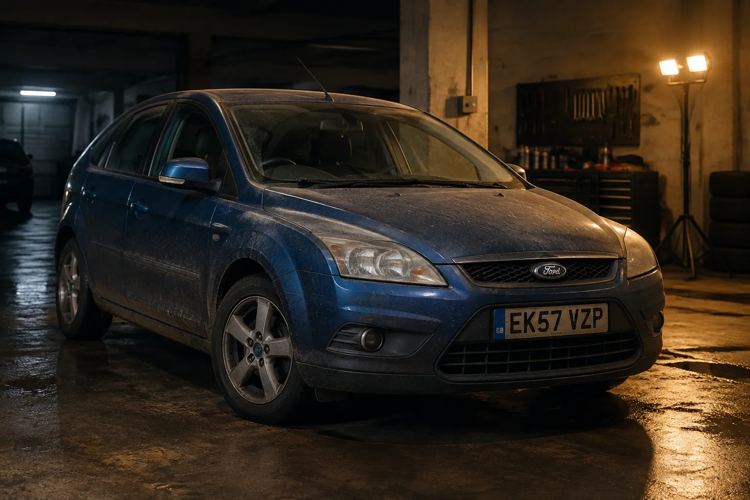 Ford Focus 2013 года в гараже перед оформлением выкупа