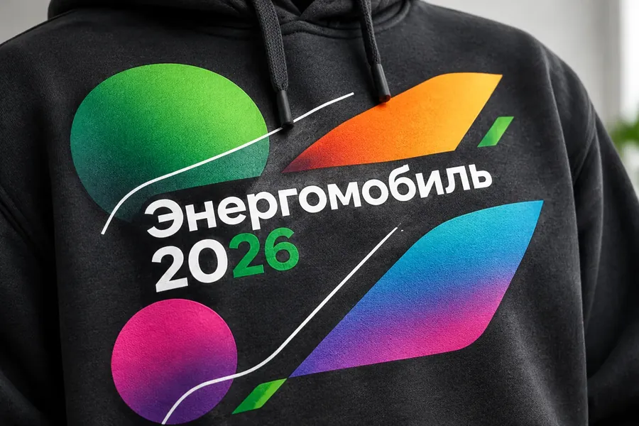 Худи Энергомобиль 2026 с градиентным принтом