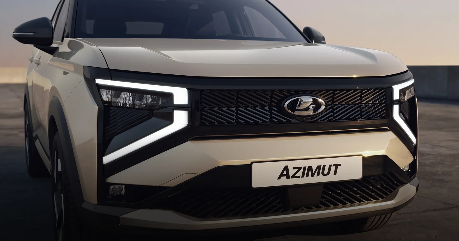 Вечерний вид светодиодной оптики LADA Azimut
