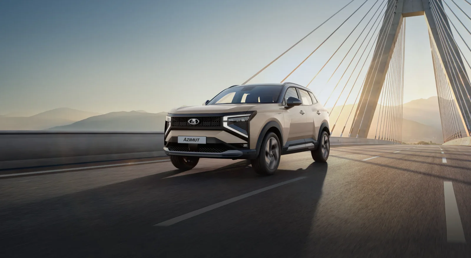 Посадка кузова LADA Azimut на горном серпантине