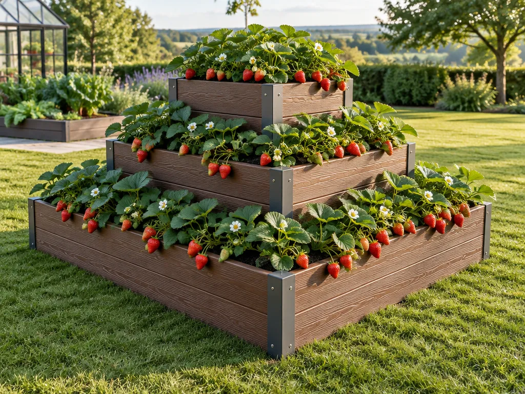 Трехъярусная пирамида Каскад 3 1.5х1.5 м из ДПК