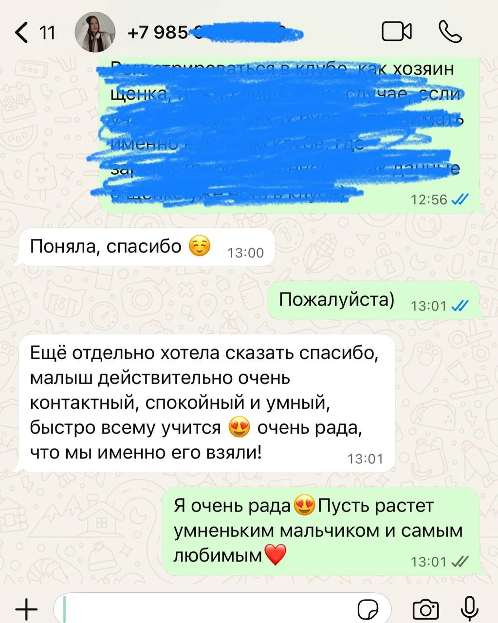 Отзыв владельца щенка