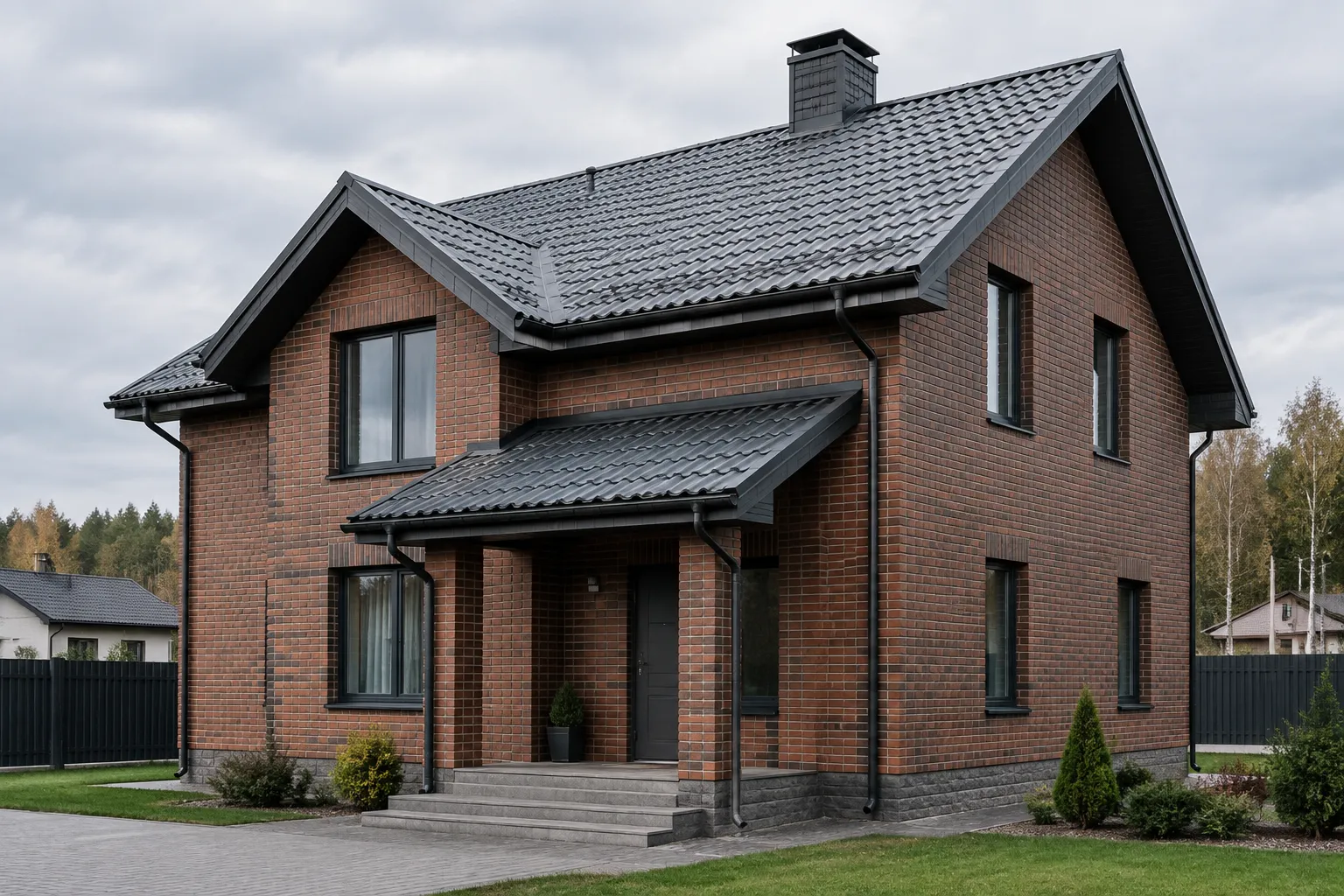 Монтаж металлочерепицы 210 м² в Раменском районе