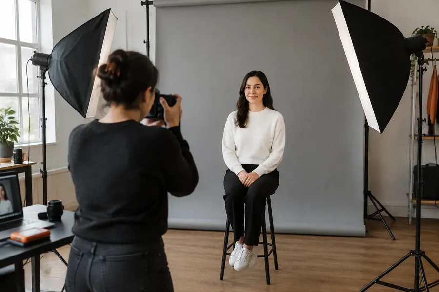 Студийная съёмка на документы в Фотобункере
