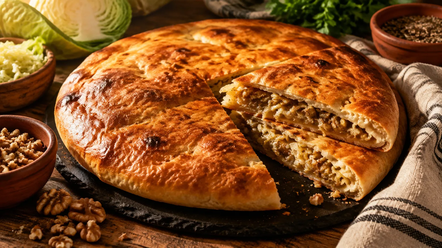Пирог с капустой (Кабускаджин)