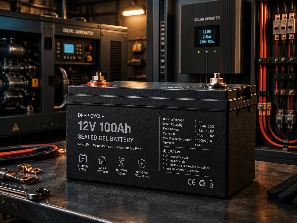 Гелевый тяговый аккумулятор 12V 100Ah